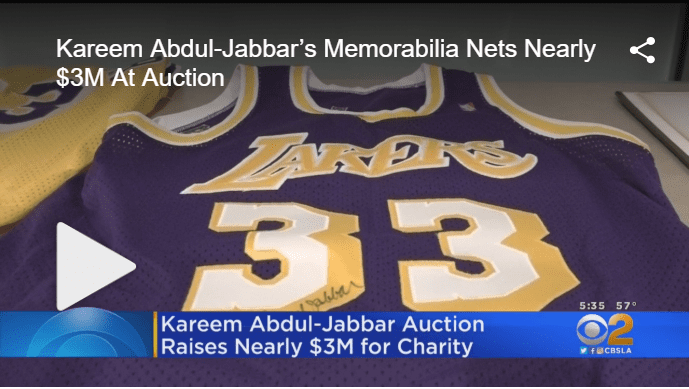 Kareem Abdul-Jabbar’s Memorabilia Nets Nearly $3M At Auction