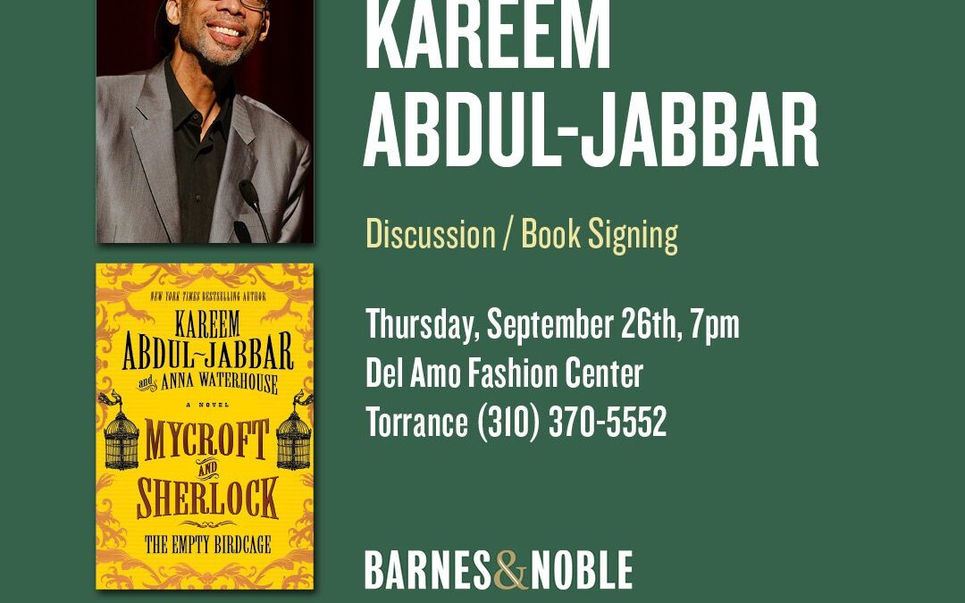 September 26, 2019 – Barnes & Noble Upcoming Book Signing